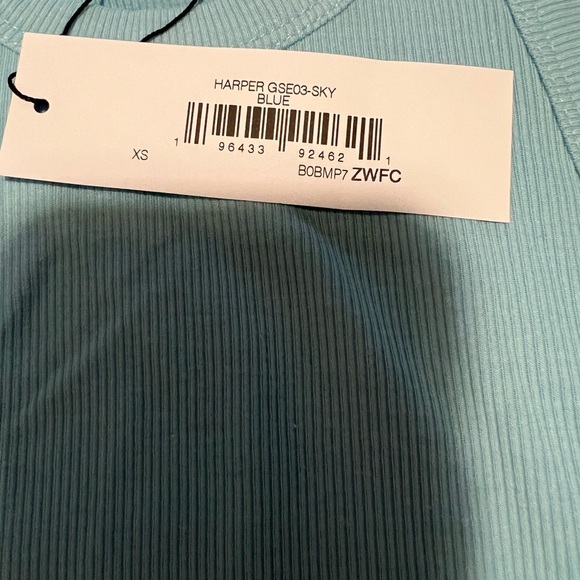 NWT The Drop Ribbed Black T-Shirt Size XS (E2) - Picture 5 of 5